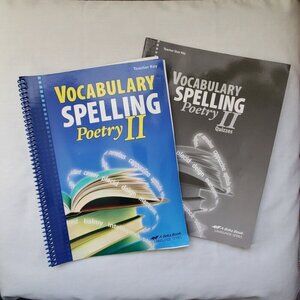 A Beka Vocabulary Spelling Poetry II 5th Edition Teacher Key And Quiz Key Abeka